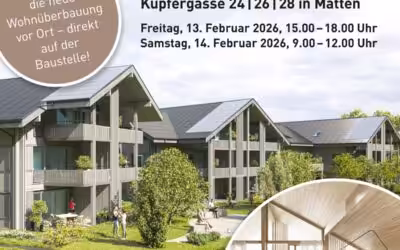 Tag der offenen Tür – Baustellenbesichtigung der Wohnüberbauung Kupfergasse, Matten b. Interlaken